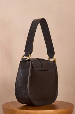 Black bovine leather bag VALENTIN;${refinementColor}