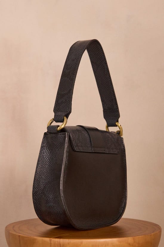 Black bovine leather bag VALENTIN;${refinementColor}