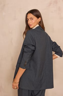 Unisex striped tailored jacket IMPULSIF;${refinementColor}