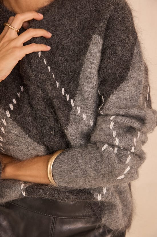 ALPHA mohair cardigan;${refinementColor}