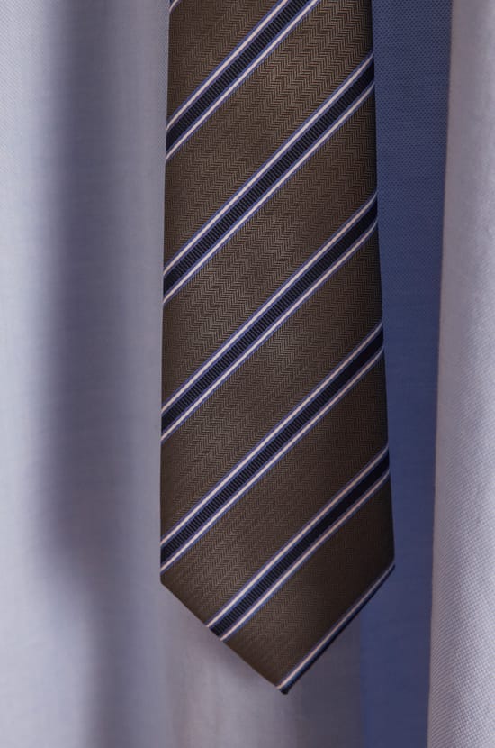 Cravate THEOPHILE à rayures;${refinementColor}