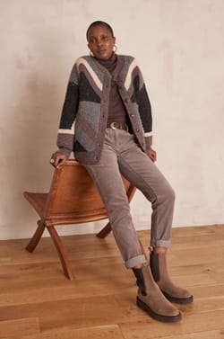 BRITNEY cardigan with jacquard pattern;${refinementColor}