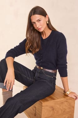 Mohair and wool cardigan PAOLO;${refinementColor}