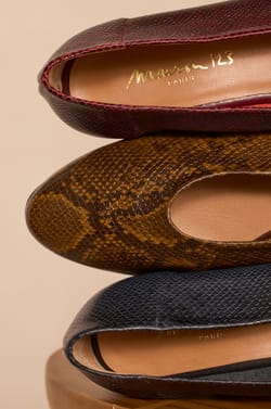 Ballerines plates en cuir MONA;${refinementColor}