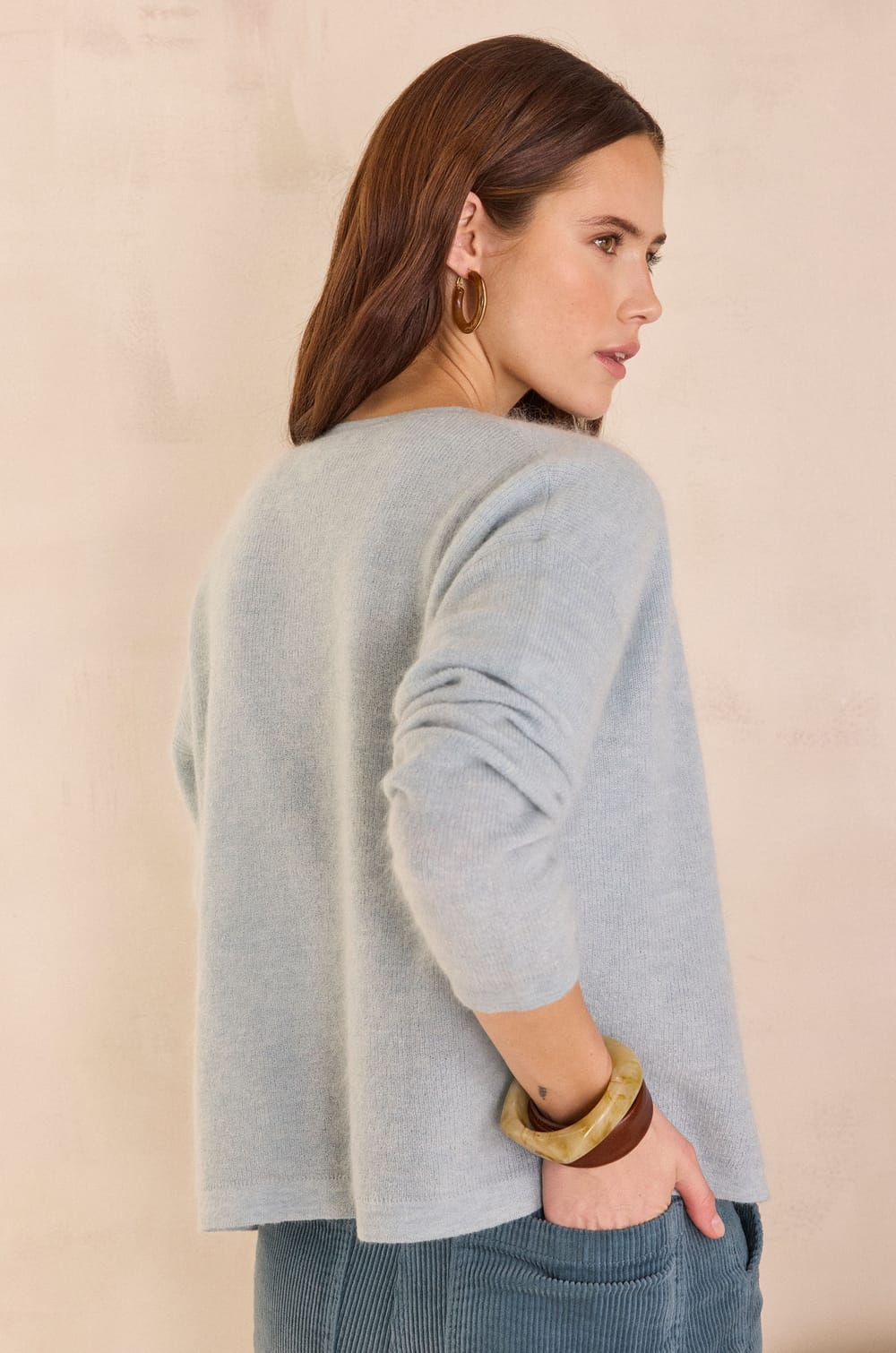 PAOLO mohair and wool cardigan;${refinementColor}