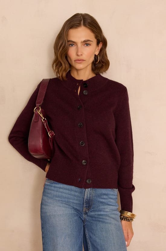 CHRIS cardigan in wool and yak;${refinementColor}