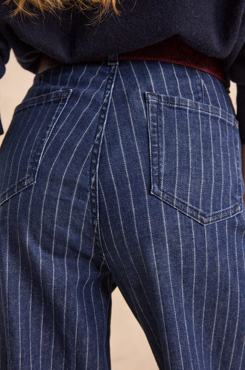wide leg striped Jean SIENNA;${refinementColor}