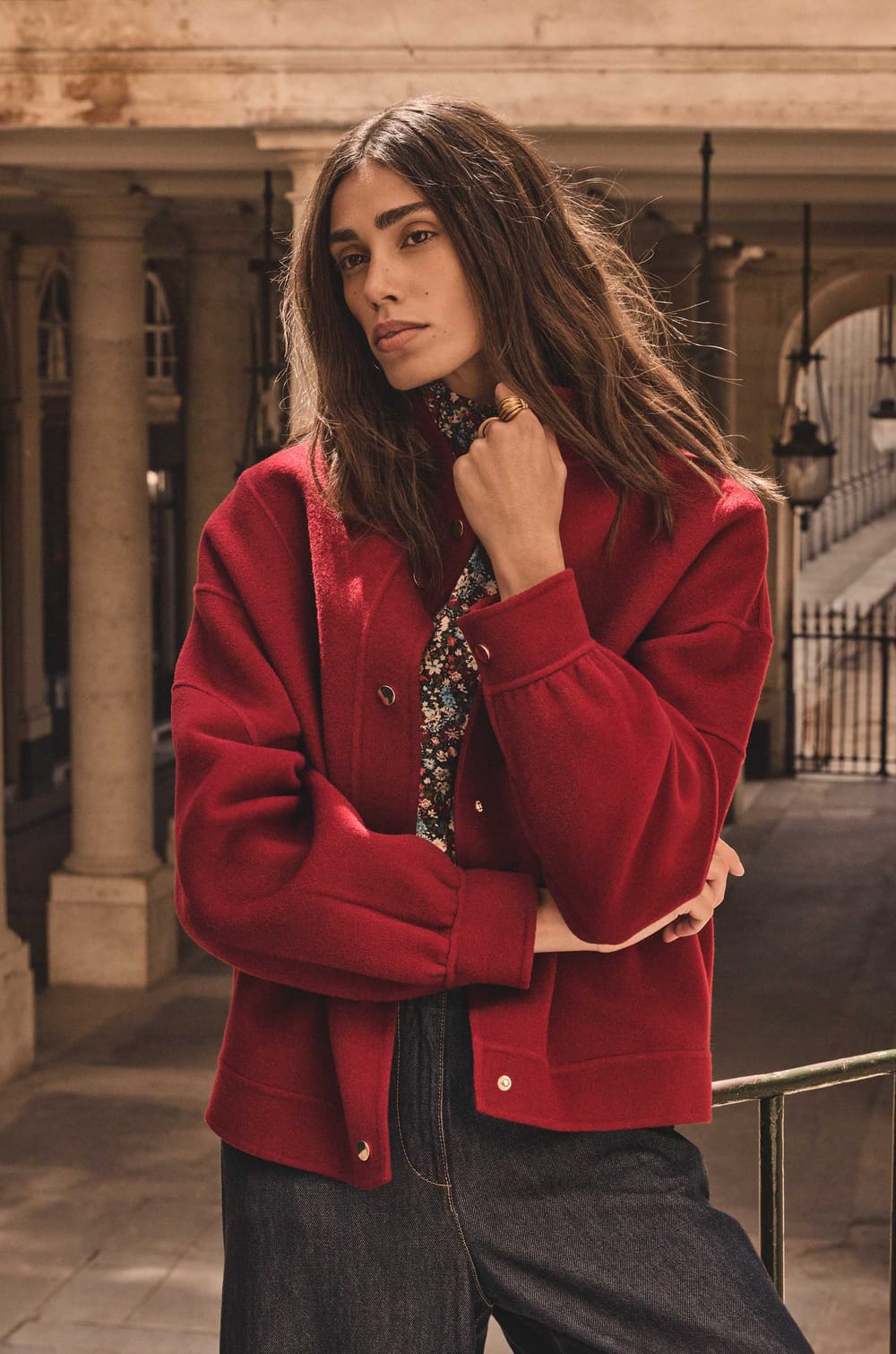 CHRIS blended wool jacket;${refinementColor}