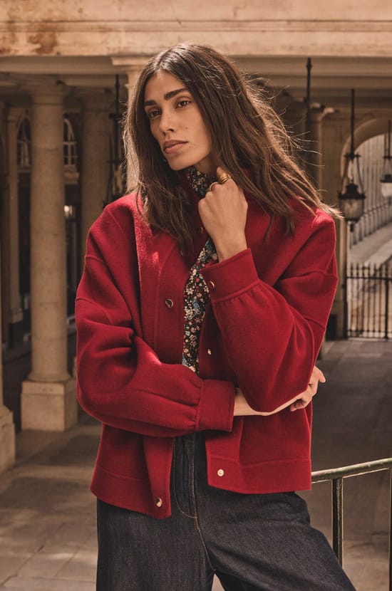 CHRIS blended wool jacket;${refinementColor}