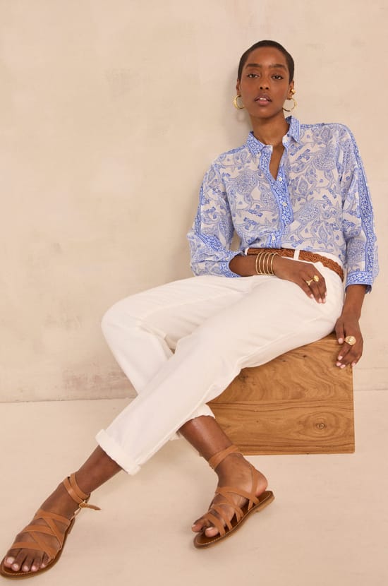 MATHILDE long sleeve printed shirt;${refinementColor}