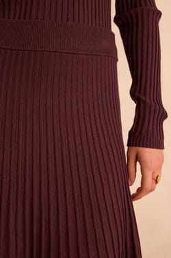 Jupe longue ELISA plissée;${refinementColor}