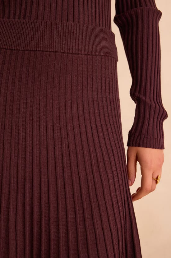 Jupe longue ELISA plissée;${refinementColor}