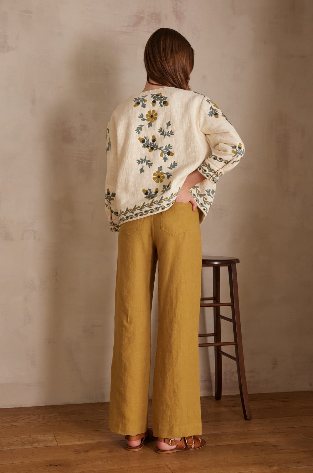 Pantalon PABLO en lin;${refinementColor}