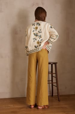 Pantalon PABLO en lin;${refinementColor}