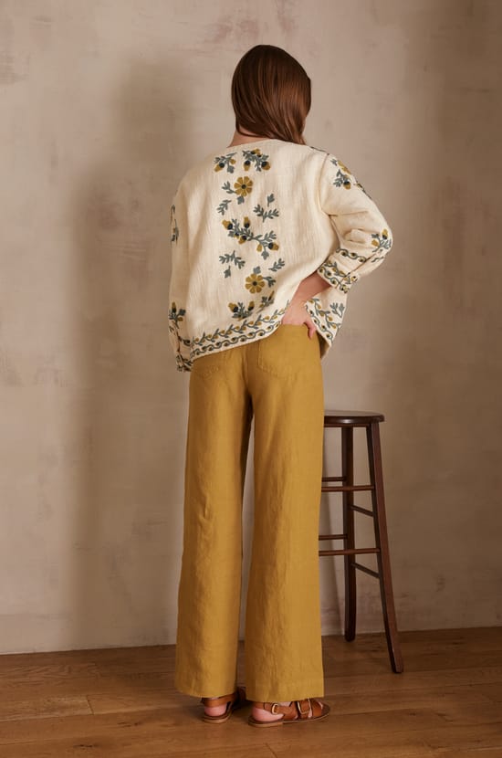 Pantalon PABLO en lin;${refinementColor}