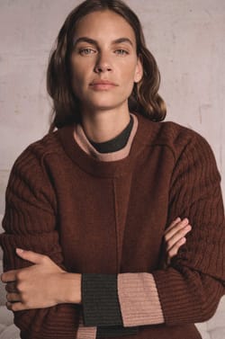 Pull BROOKLYN en laine côtelé;${refinementColor}