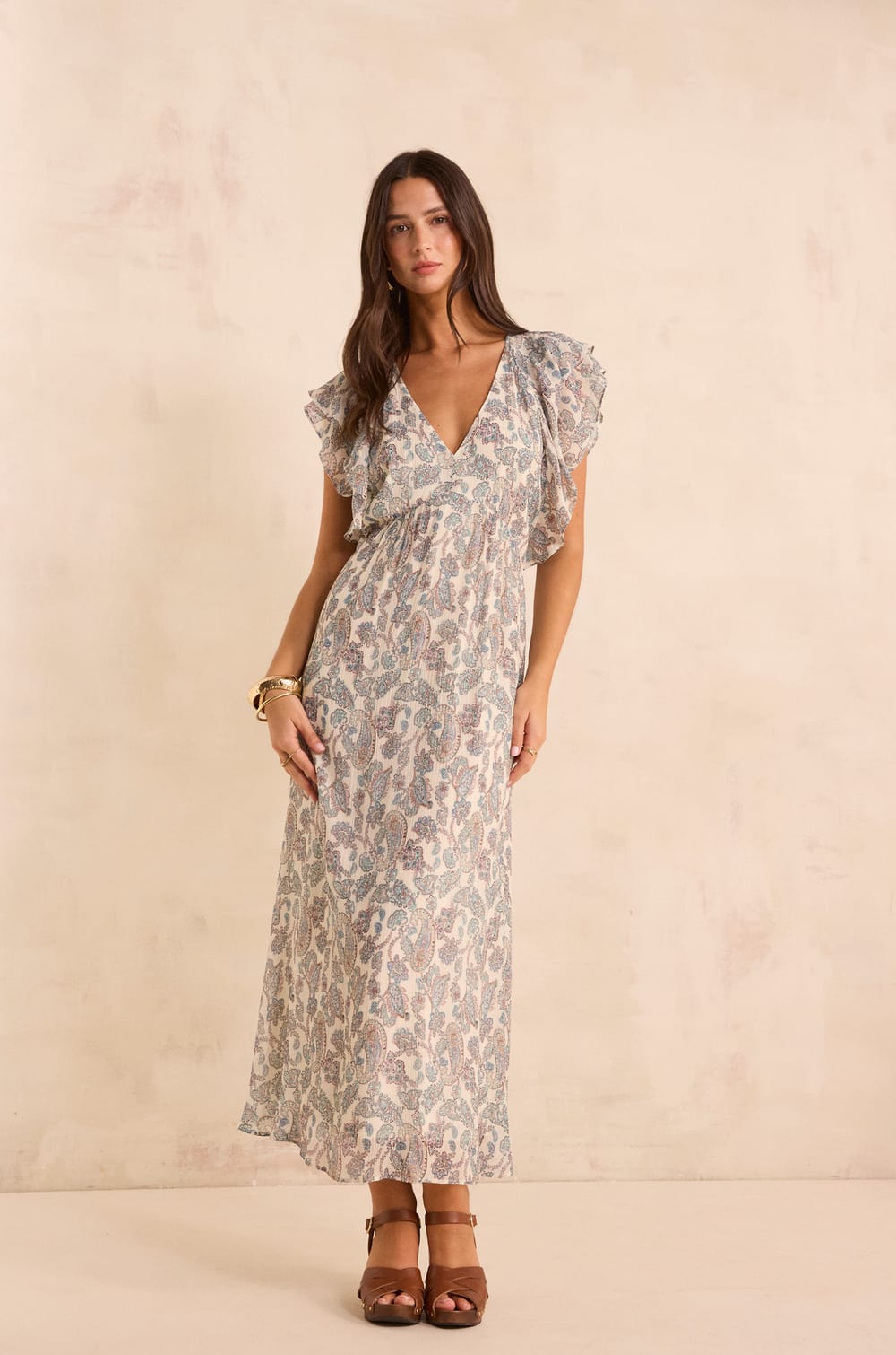 Printed flowy dress BOUCHRA;${refinementColor}