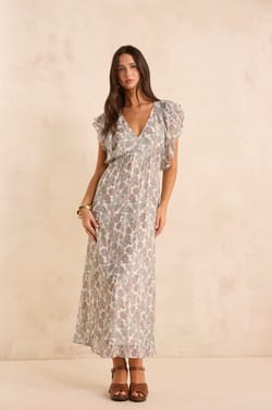 Printed flowy dress BOUCHRA;${refinementColor}