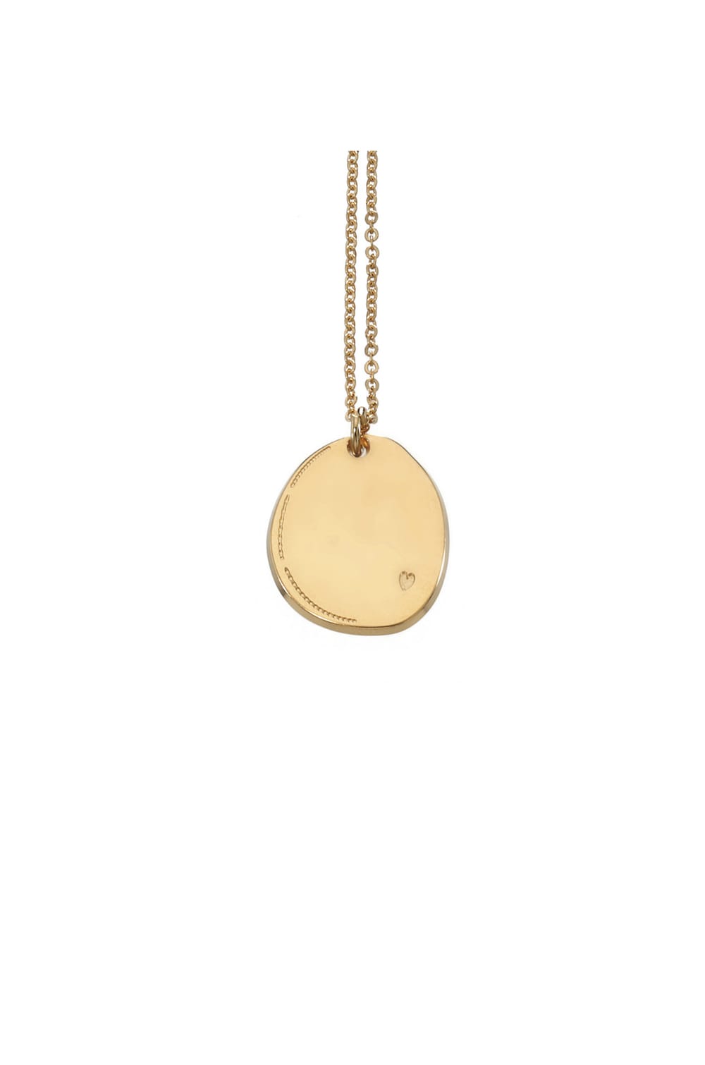 Collier médaille ovale or cœur Bijoux Léone;${refinementColor}