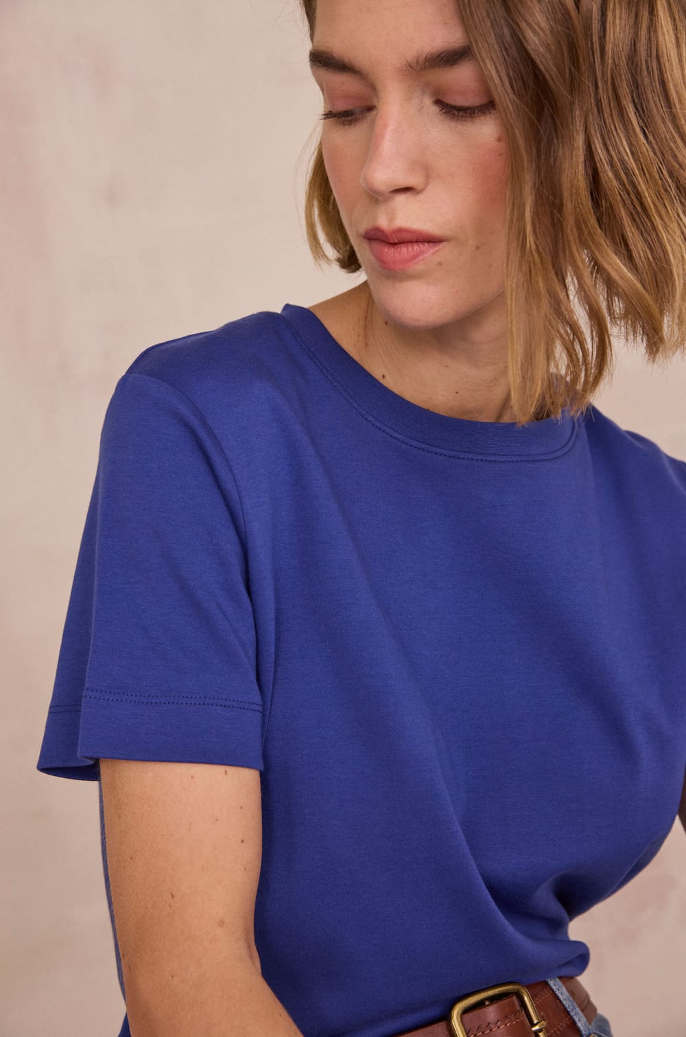 Cropped jeans met gevlochten details ROMA;${refinementColor}