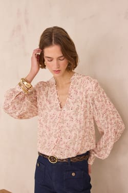 Blouse &agrave; imprim&eacute; floral DAIANA;${refinementColor}