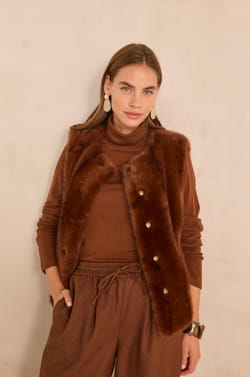 Gilet sans manches cannelle BROOKLYN;${refinementColor}