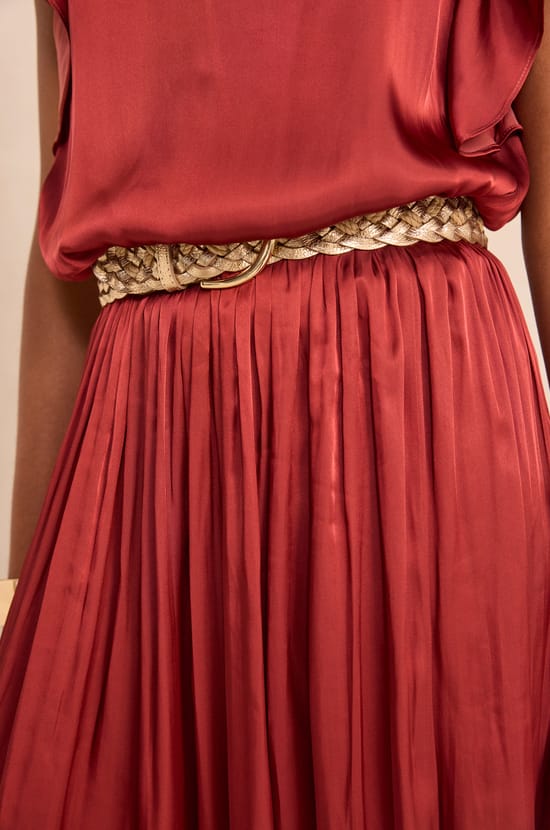 Jupe midi satin&eacute;e JULIANA;${refinementColor}