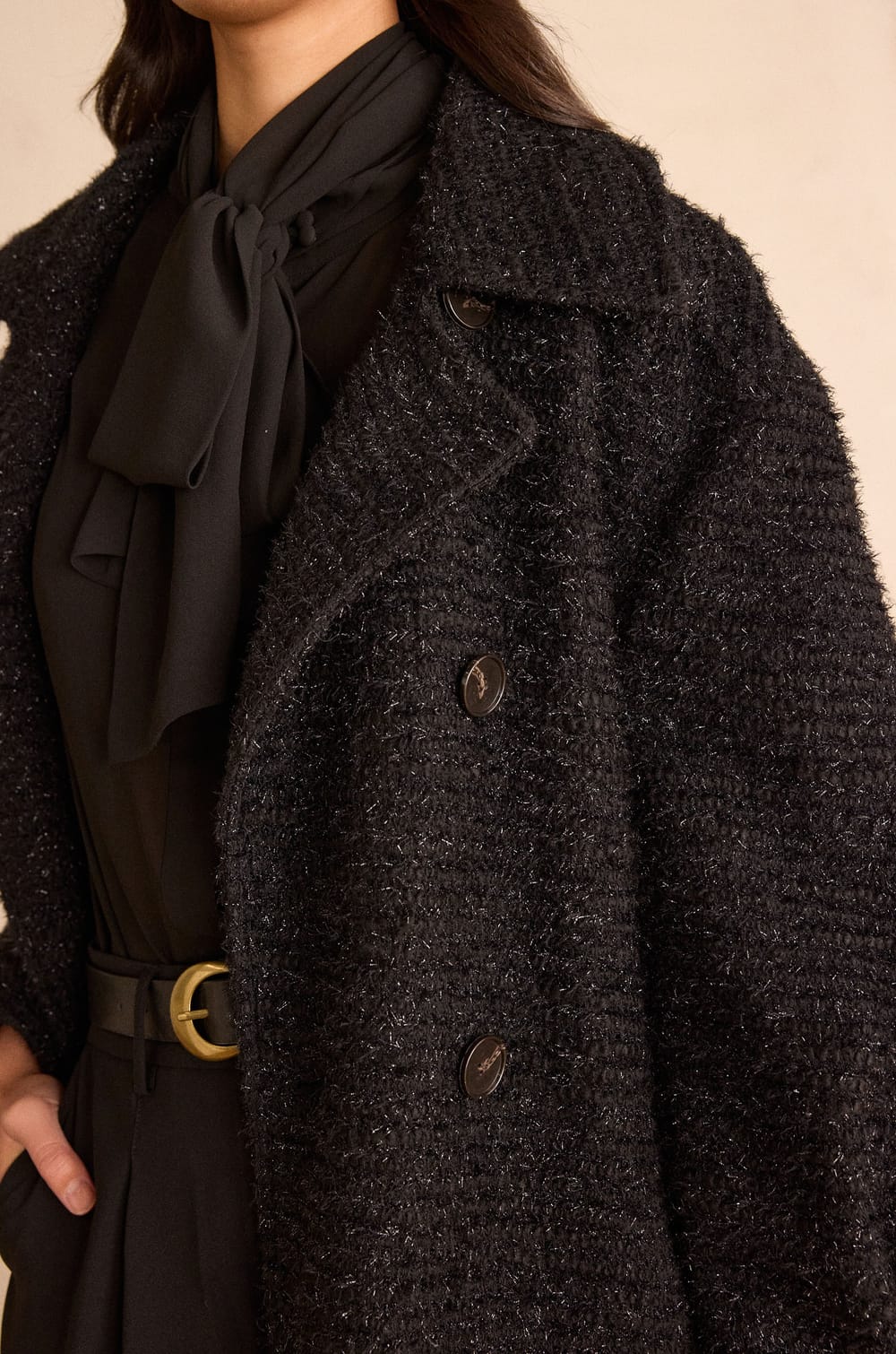 Long belted coat DJOVANNI;${refinementColor}