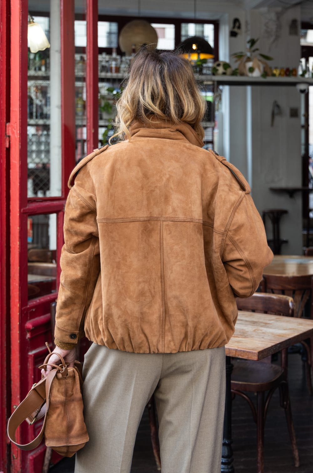 Leather suede jacket Maison 123 x Marine Vignes GASTON;${refinementColor}