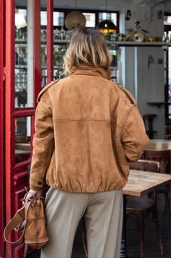 Leather suede jacket Maison 123 x Marine Vignes GASTON;${refinementColor}
