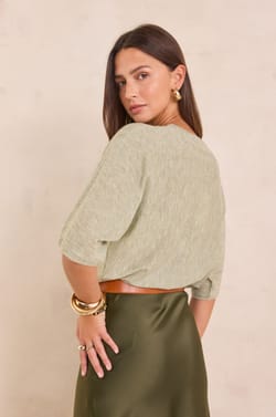 PRESTON 3/4 sleeve jumper;${refinementColor}