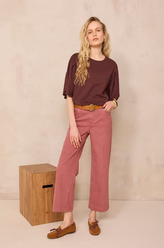 ROSIE cropped straight pants;${refinementColor}