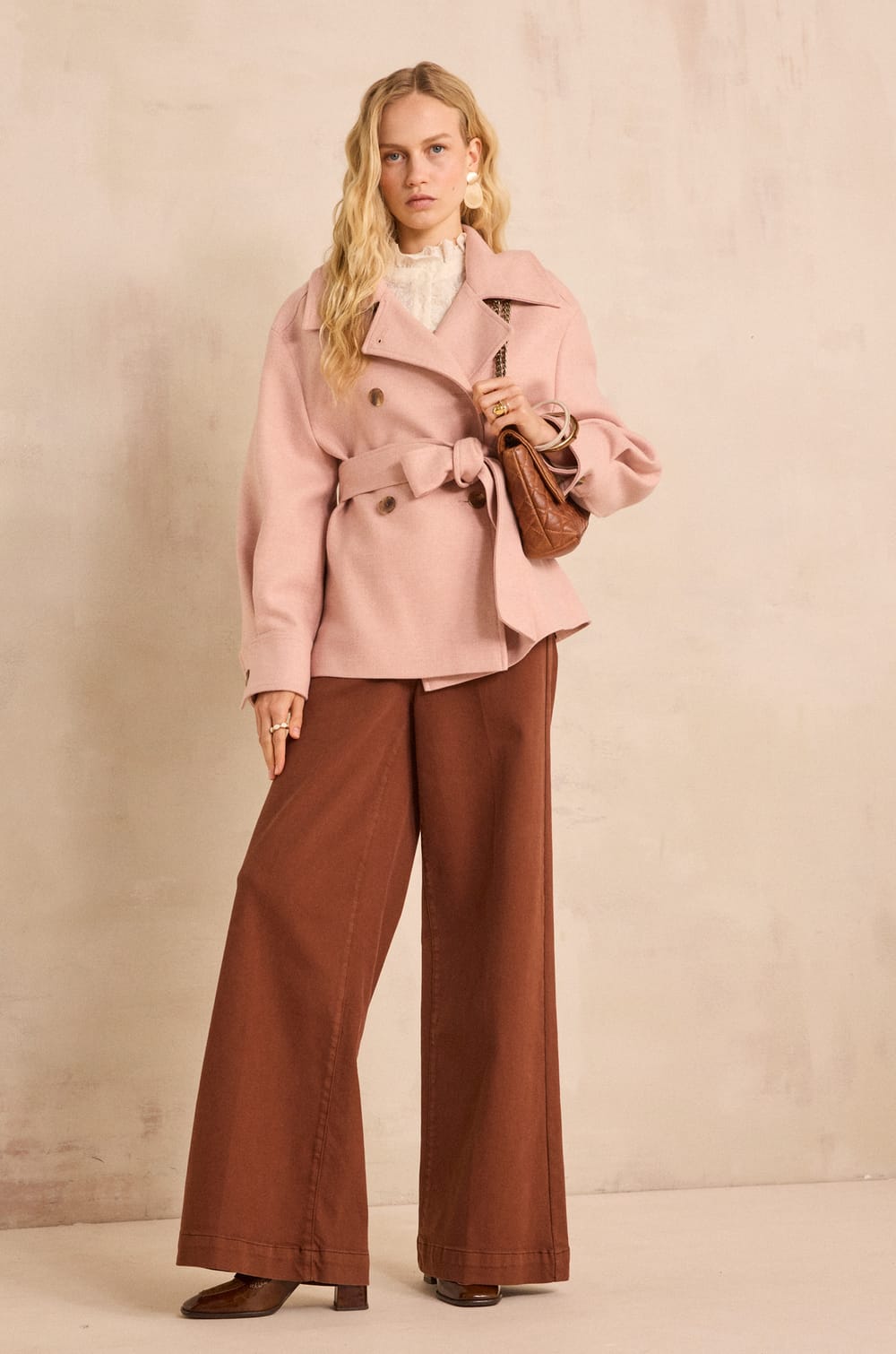 CAMERON mixed wool coat;${refinementColor}