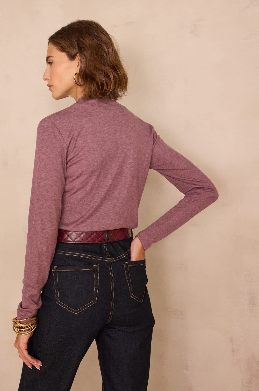 FLYNN T-shirt with silk;${refinementColor}