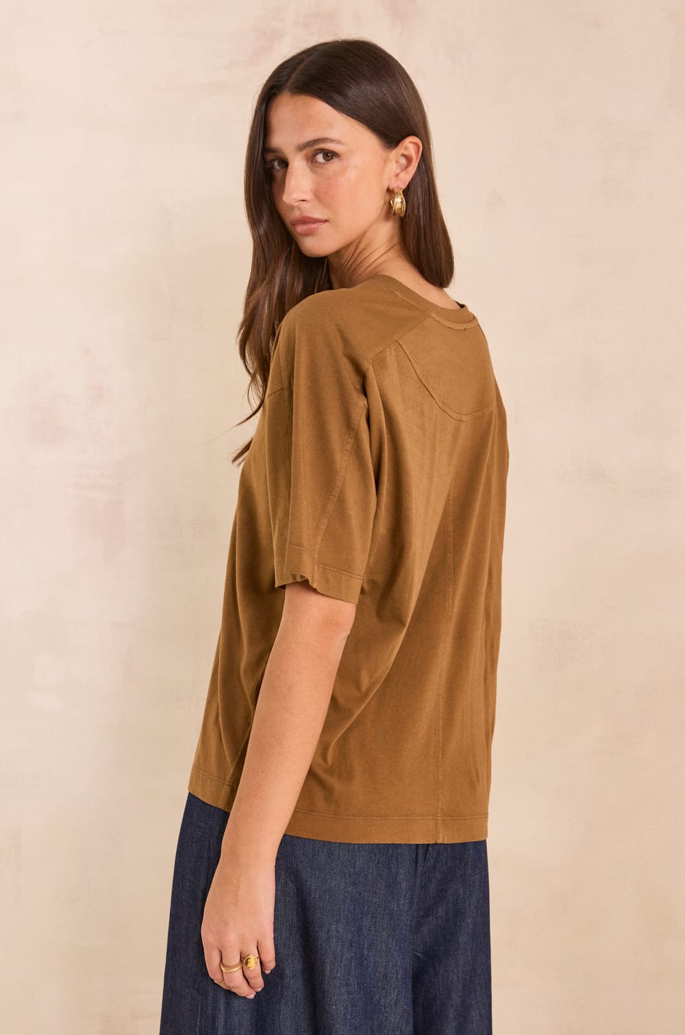 3/4 sleeve cotton TED t-shirt;${refinementColor}