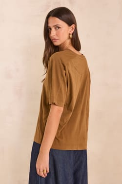 3/4 sleeve cotton TED t-shirt;${refinementColor}