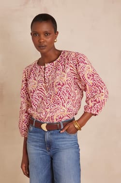 SARAH cotton blouse;${refinementColor}