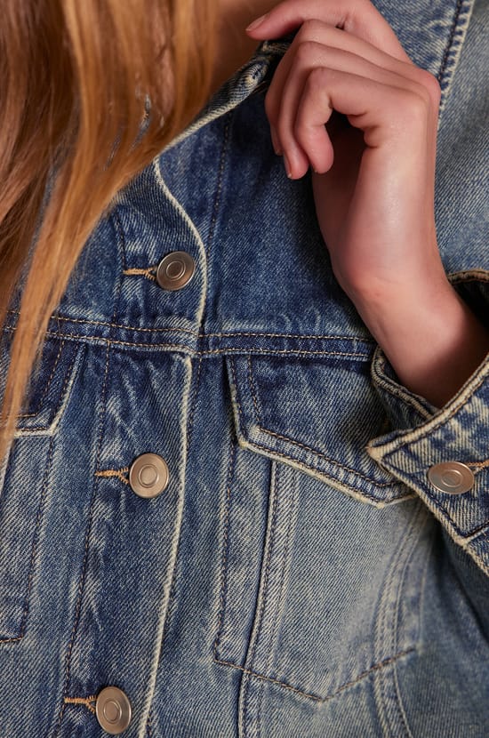 Veste en jean CLEM;${refinementColor}