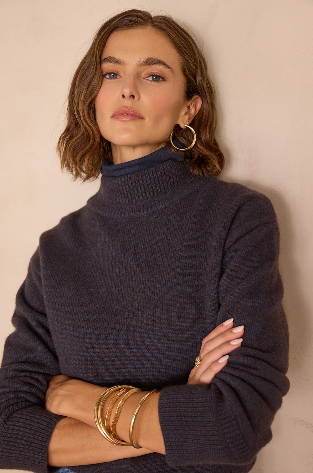 Pull col montant BEN en laine;${refinementColor}