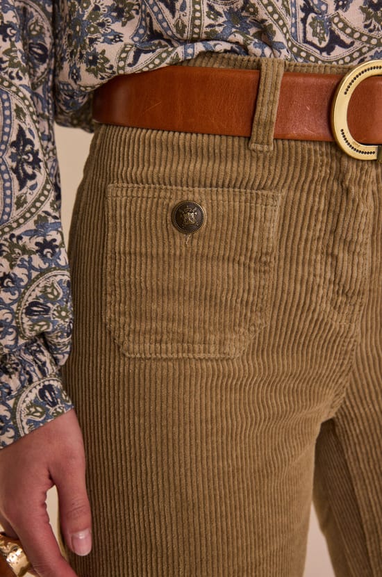 Pantalon en velours de coton MAE;${refinementColor}