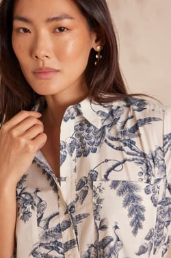 Robe chemise LISEA en coton;${refinementColor}