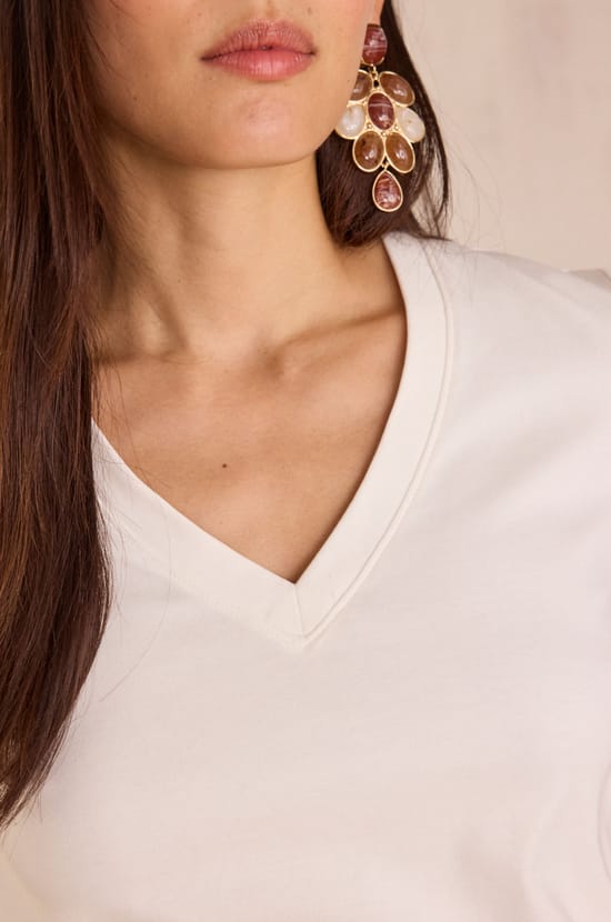 DANA V-neck T-shirt;${refinementColor}