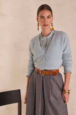 PAOLO mohair and wool cardigan;${refinementColor}