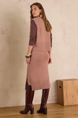 Jupe longue EMILIE en laine;${refinementColor}