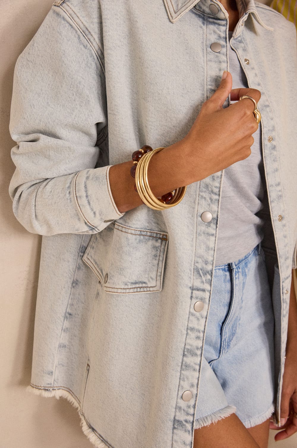 Unisex long-sleeve denim shirt ENVOUTANT;${refinementColor}