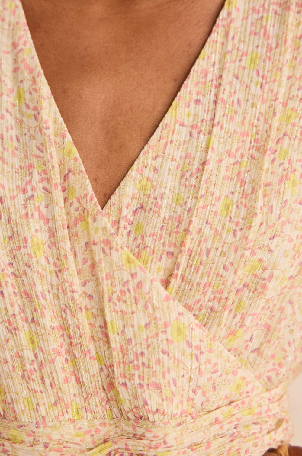 Robe courte imprim&eacute;e cache-coeur BAL;${refinementColor}