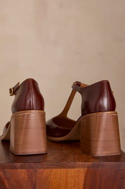 Sandales &agrave; talons en 100% cuir SOLENE;${refinementColor}