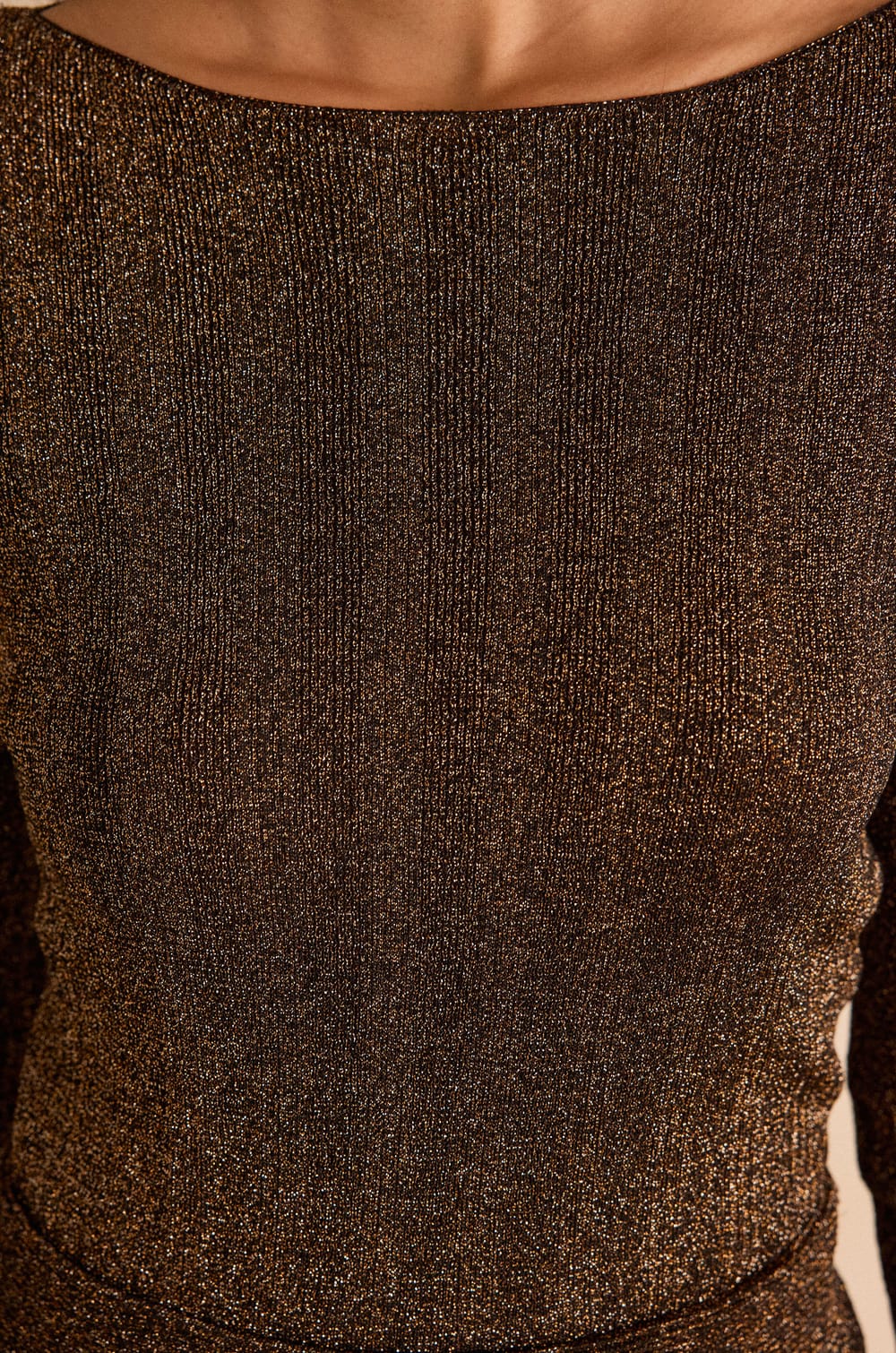 BETHANY iridescent boat neck jumper;${refinementColor}