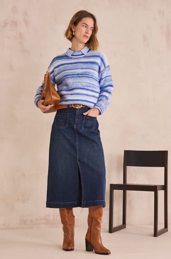 OPH&Eacute; cotton skirt;${refinementColor}