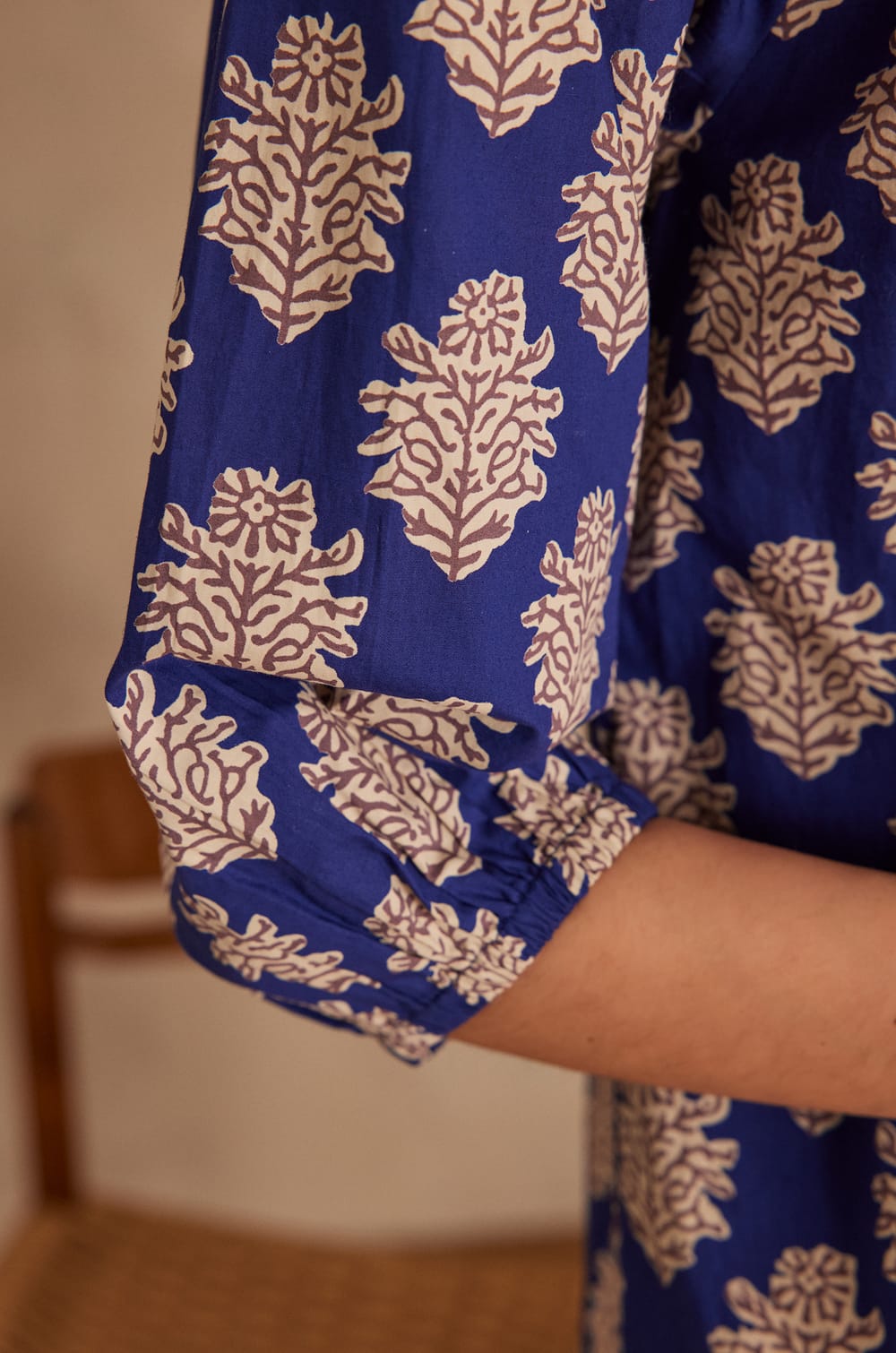 LEANA printed cotton dress;${refinementColor}